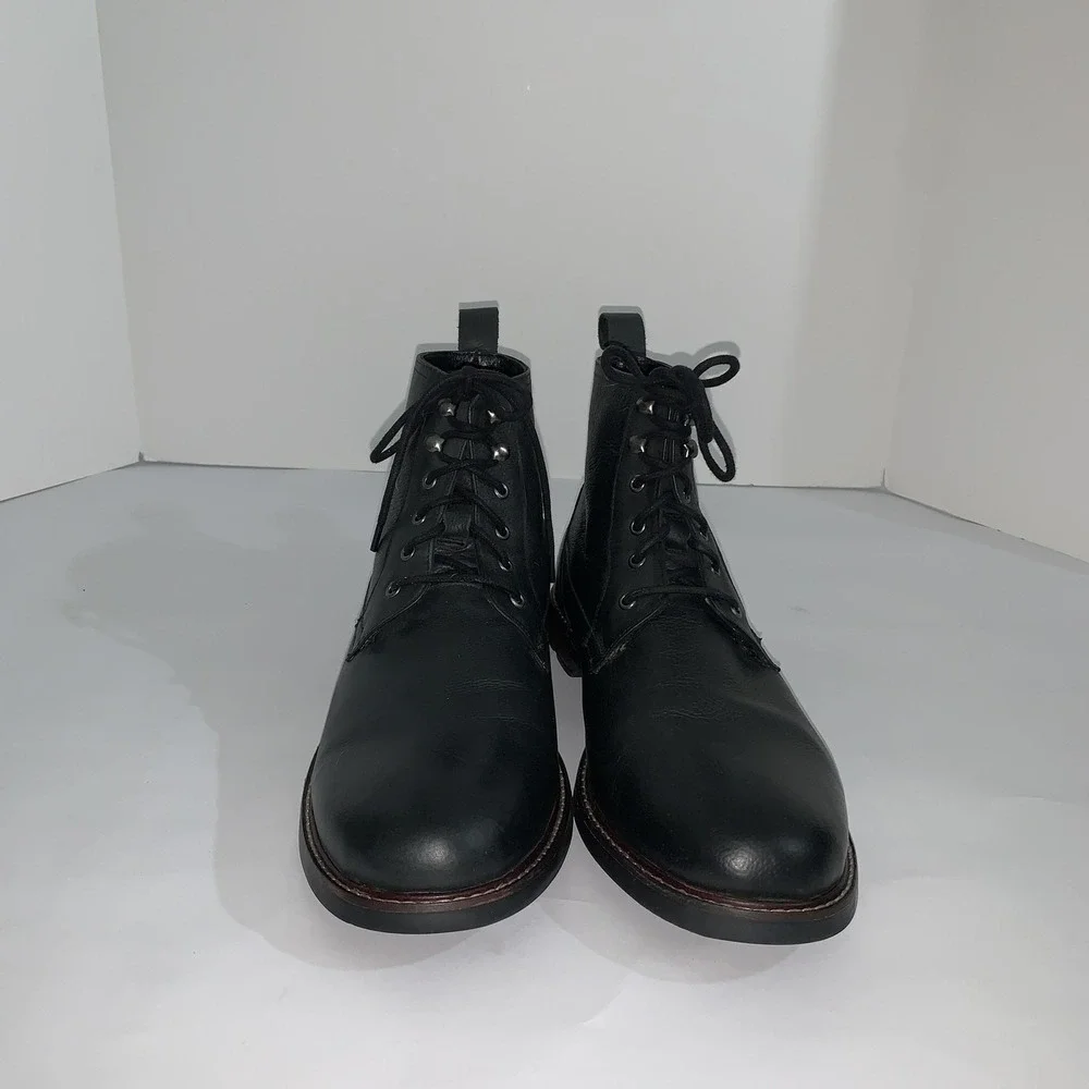 Ben Sherman Boots Mens Size 12 Black Leather Chukka Ankle Lace Up Casual Shoes
